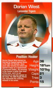 2003 Top Trumps England Rugby Heroes #NNO Dorian West Front
